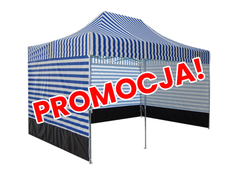 Namiot handlowy ekspresowy 5,4x2,7 noga okrągła - PROMOCJA
